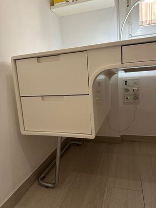 Mesa estudio blanca lacada