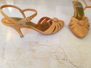 Sandalias Gino Ventori Talla 38 Tacón 7.5cm