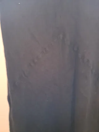 Vestido largo lino Zara negro