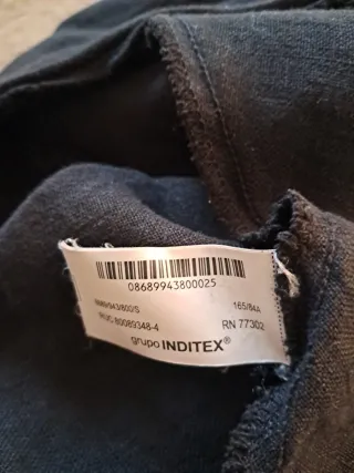 Vestido largo lino Zara negro