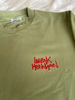 Preciosa Sudadera Loreak Mendian. Verde Pistacho