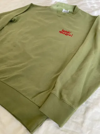 Preciosa Sudadera Loreak Mendian. Verde Pistacho