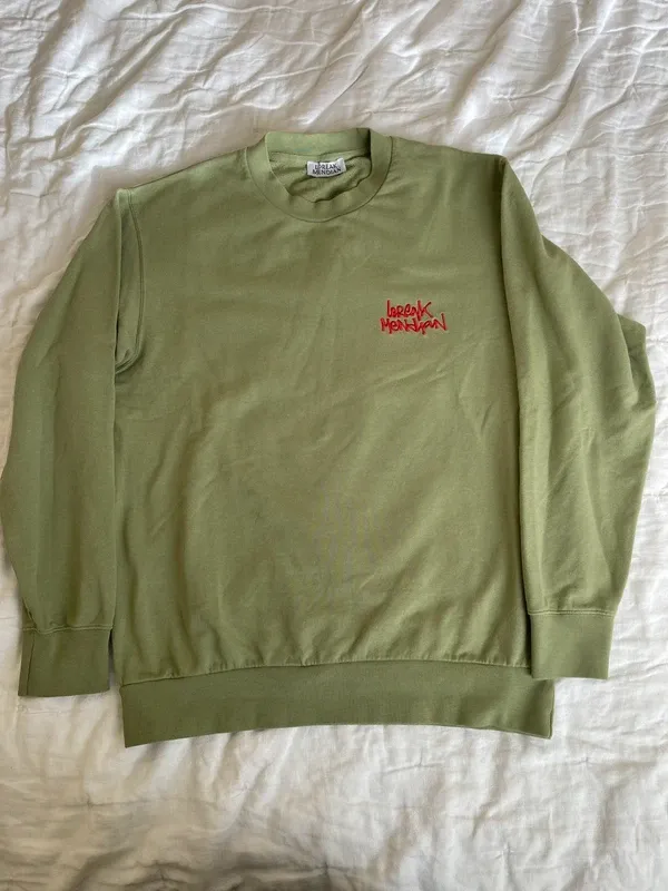 Preciosa Sudadera Loreak Mendian. Verde Pistacho