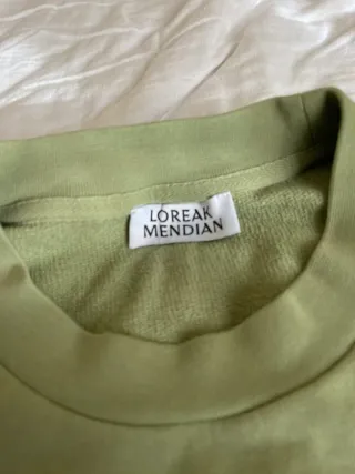 Preciosa Sudadera Loreak Mendian. Verde Pistacho