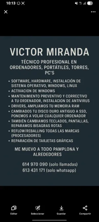 Tecnico Profecional en ordenadores