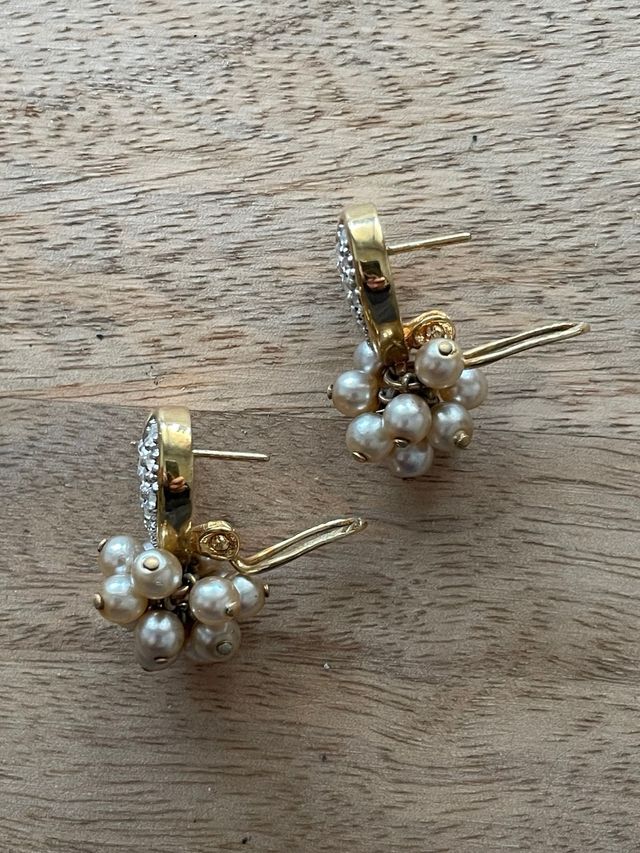 Pendientes Corazón con Perlas y Circonitas