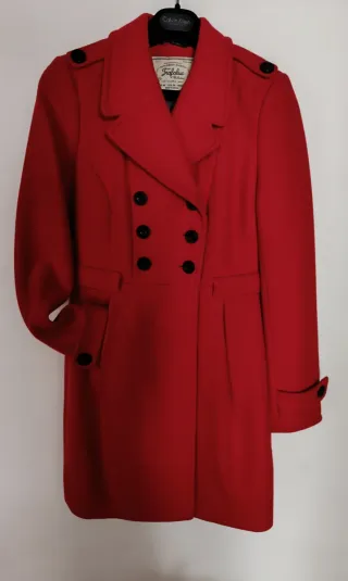 Abrigo Mujer Zara Rojo