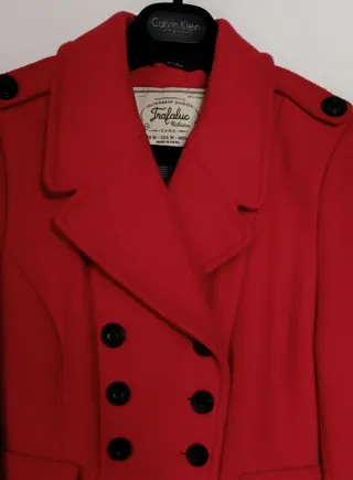 Abrigo Mujer Zara Rojo