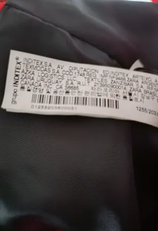 Abrigo Mujer Zara Rojo