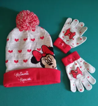 Gorro y Guantes Minnie Mouse Disney
