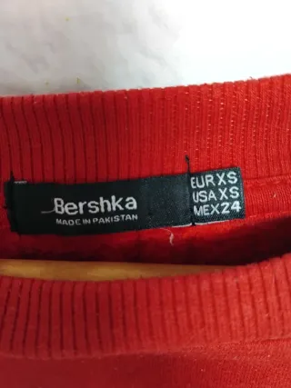 Sudadera Bershka Roja Talla XS