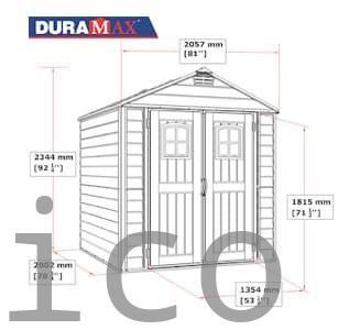 Caseta PVC Storemax Plus 209x210x231 cm - Duramax