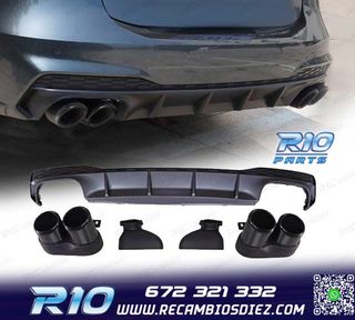DIFUSOR AUDI A7 S LINE 19- LOOK RS7 + COLAS ESCAPE NEGRO