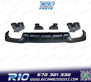 DIFUSOR AUDI A7 S LINE 19- LOOK RS7 + COLAS ESCAPE NEGRO
