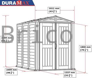 Caseta PVC Yardmate Plus 249x161x210 cm - Duramax