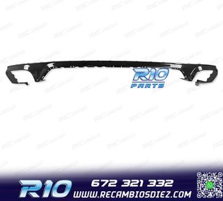 DIFUSOR AUDI Q8 19-23 LOOK SQ8 NEGRO + COLAS ESCAPE CROMO