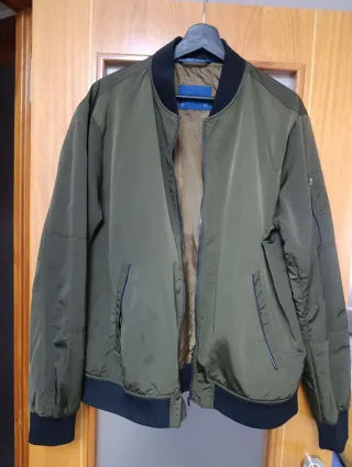 Chaqueta Bomber Talla XXL Verde
