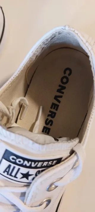 Converse All Star Piel Blanca Plataforma