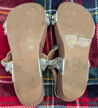 Zapatos Sandalias MARIA MARE Talla 36 Plateadas