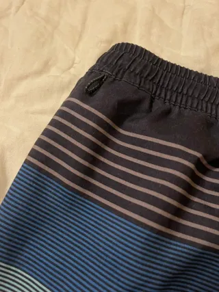 Bañador Quiksilver Rayas Azules y Grises