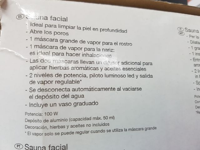 Vaporizzatore per il viso e inalatore