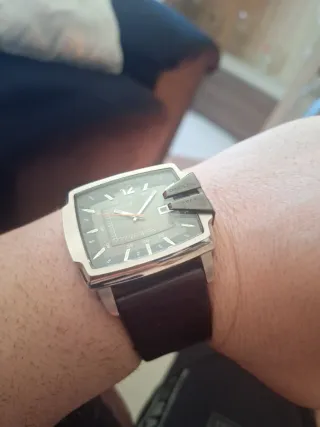 Reloj Diesel Hombre Cuadrado Marrón/Plata