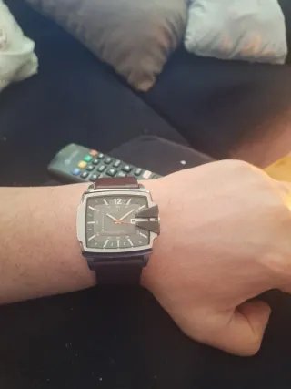 Reloj Diesel Hombre Cuadrado Marrón/Plata