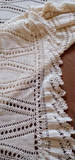 Colcha ganchillo vintage grande