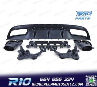 DIFUSOR MERCEDES CLASE C W205 SEDAN 13-18 LOOK AMG + COLAS E