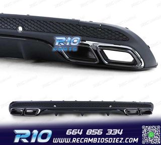 DIFUSOR MERCEDES CLASE C W205 SEDAN 13-18 LOOK AMG + COLAS E