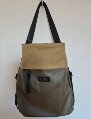 Mochila KCB Beige y Verde Oliva