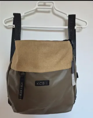 Mochila KCB Beige y Verde Oliva