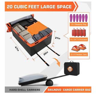 Cofre de Techo para vehículo, Bolsa para Coche