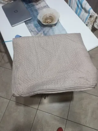 Copriletto 1 piazza e mezza color tortora