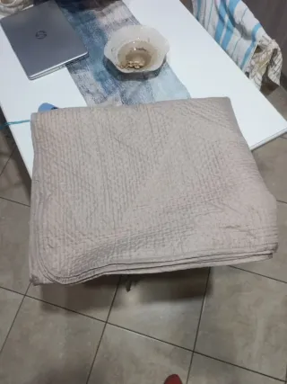 Copriletto 1 piazza e mezza color tortora