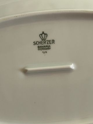 Ciotola vassoio vintage floreale porcellana