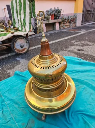 Braciere antico in ottone