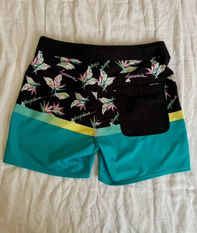 Bañador Rip Curl Negro y Turquesa