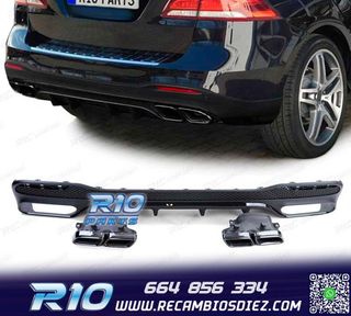 DIFUSOR MERCEDES GLE W166 15-19 LOOK AMG GLE63 NEGRO BRILLO