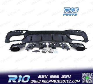 DIFUSOR MERCEDES GLE W166 15-19 LOOK AMG GLE63 NEGRO BRILLO