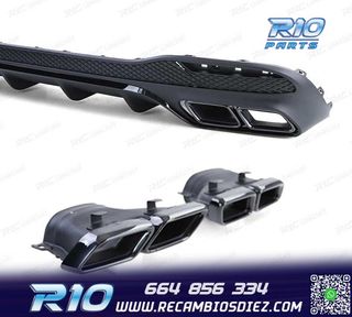 DIFUSOR MERCEDES GLE W166 15-19 LOOK AMG GLE63 NEGRO BRILLO