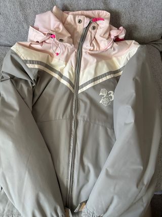 Chaqueta Nieve Mujer Gris y Rosa