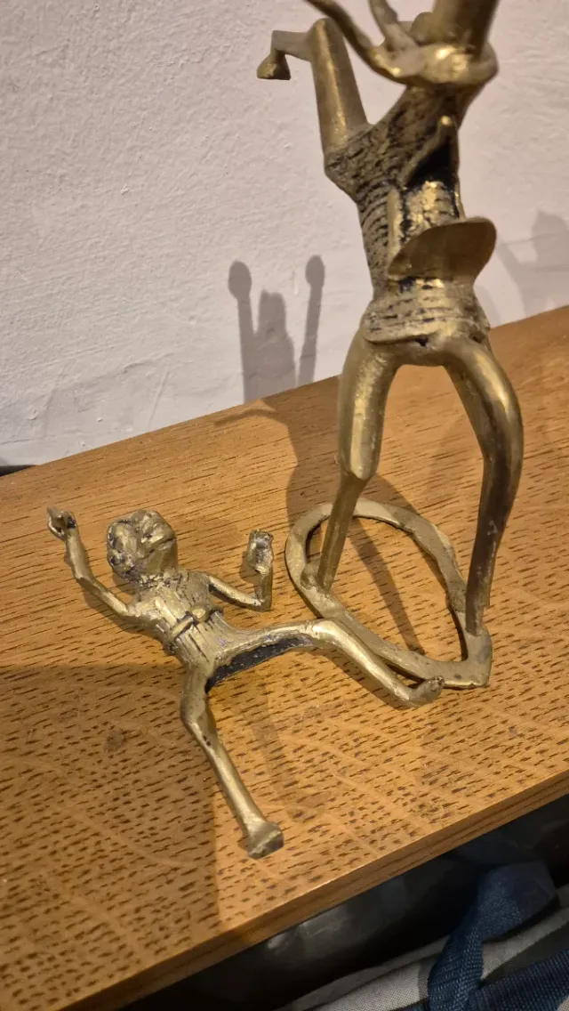 Scultura africana cavallo in bronzo