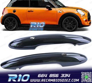 CARCASA TIRADOR PUERTA MINI F55 F56 F57 NEGRO BRILLO KEYLES