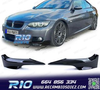 SPLITTERS PARAGOLPES BMW E92 E93 06-10 LOOK M NEGRO BRILLO