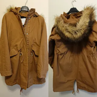 M 38 Springfield Parka marrón con capucha y pelo