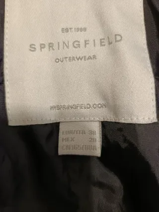 M 38 Springfield Parka marrón con capucha y pelo