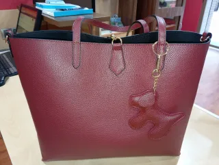 Bolso Piel Italiano Burdeos