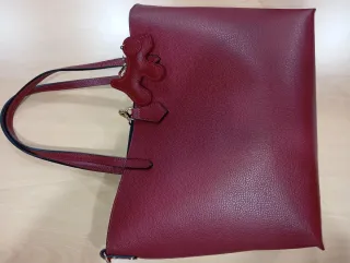 Bolso Piel Italiano Burdeos