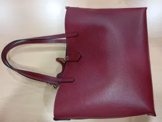 Bolso Piel Italiano Burdeos